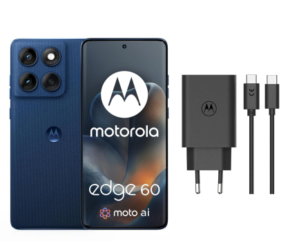 Smartfon / Telefon Motorola edge 60 5G 12/512GB Gibraltar Sea 120Hz + Ładowarka 68W